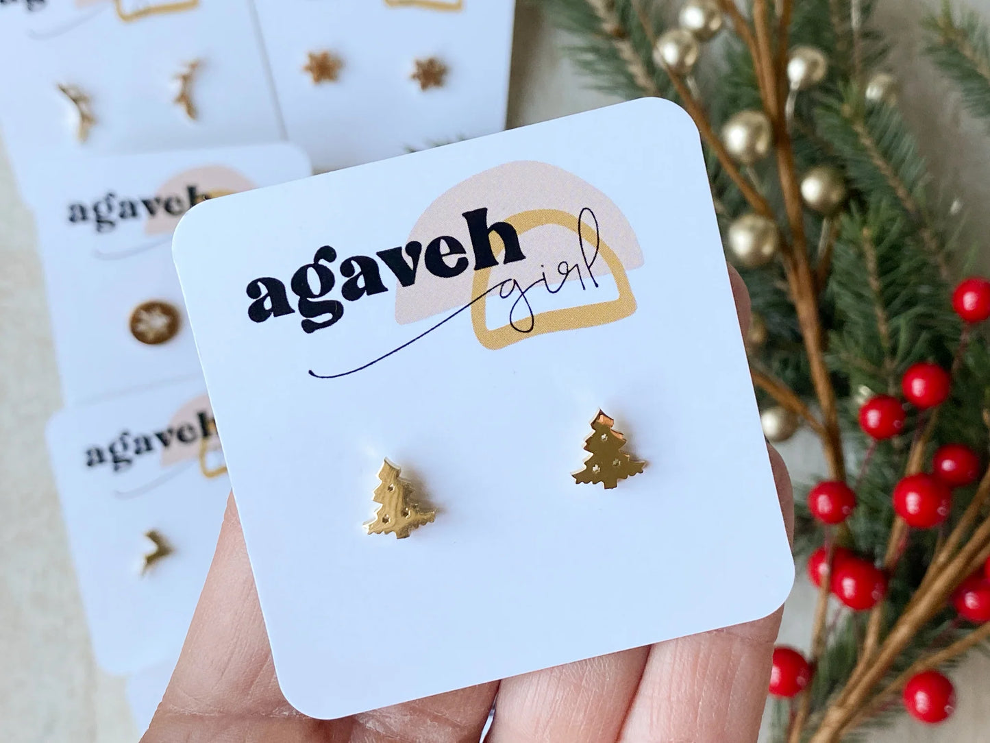 Simple Christmas Studs