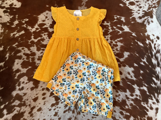 Girls Yellow & floral set