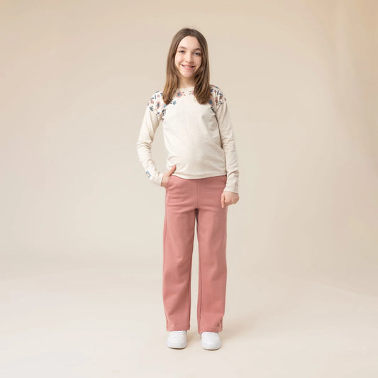 Girls Beige Long sleeve T-shirt