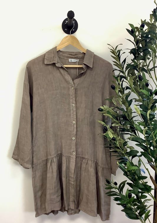 Linen Shirt- Stone