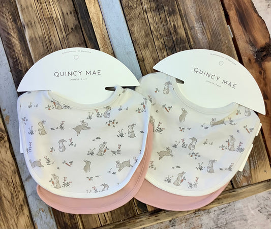 Snap Bib 2-Pack Bunny/Melon