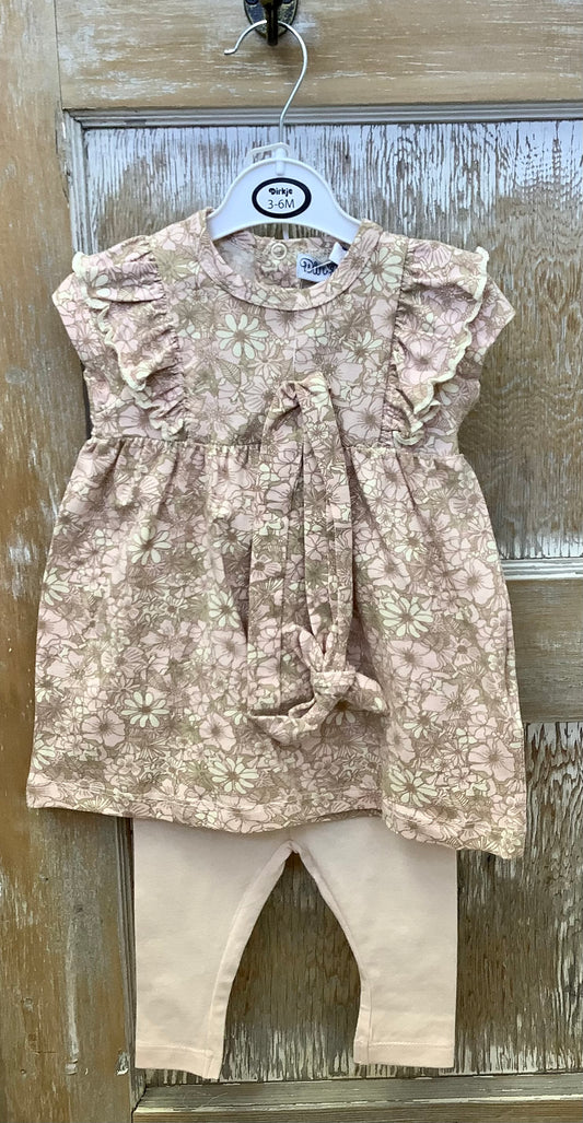 Retro Flower Baby 2-Piece With Headband