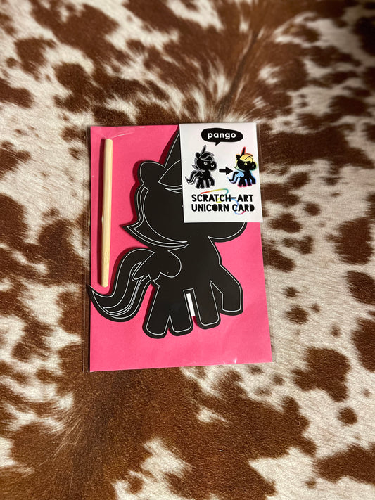 Scratch Art Card cow + unicorn