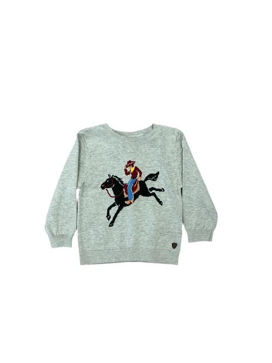 Cowboy crew neck sweater
