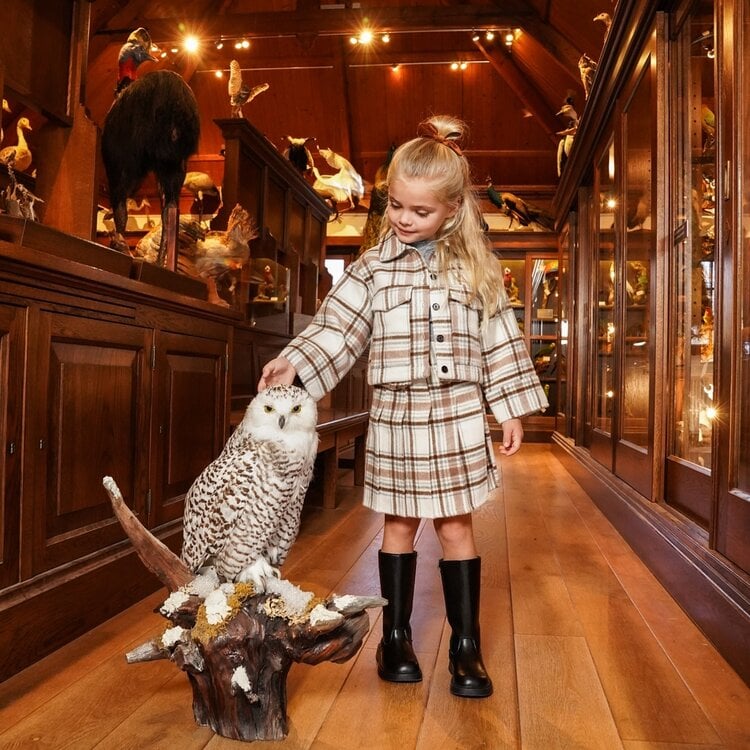 Pleated Velour Skirt