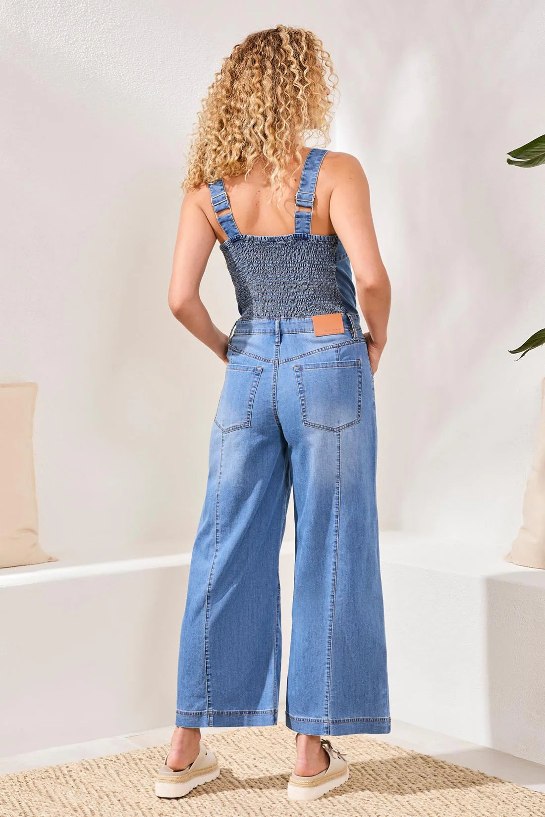 Amalfi Coast Denim-Style Jumpsuit