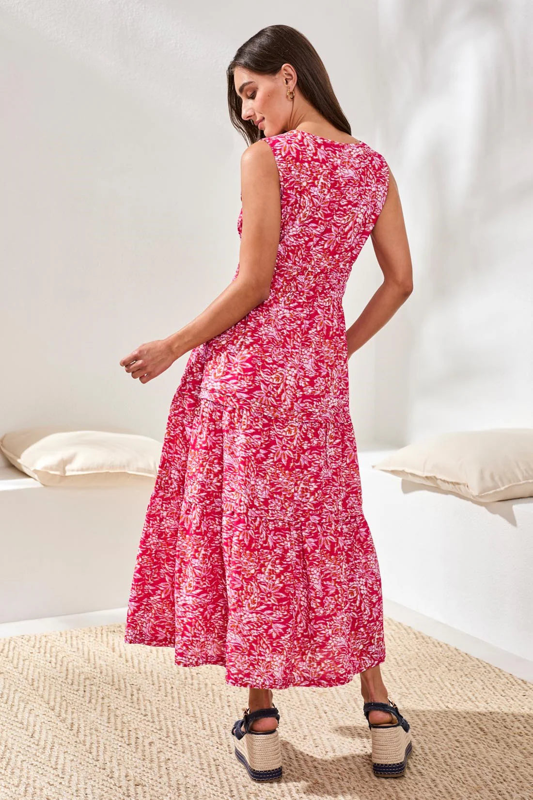 Flowy Gardenia Maxi Dress