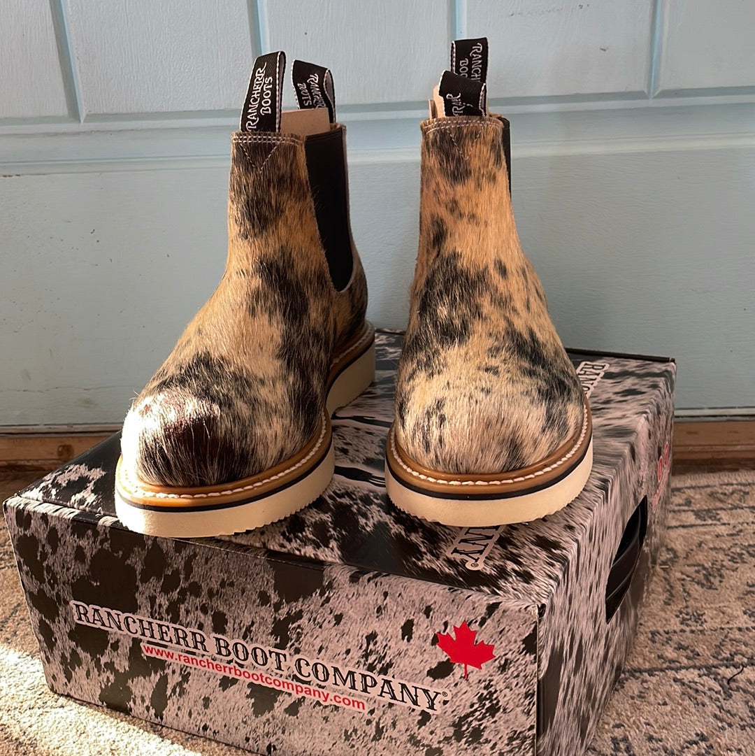 Lechera rancherr cowhide boot size 10 opt A