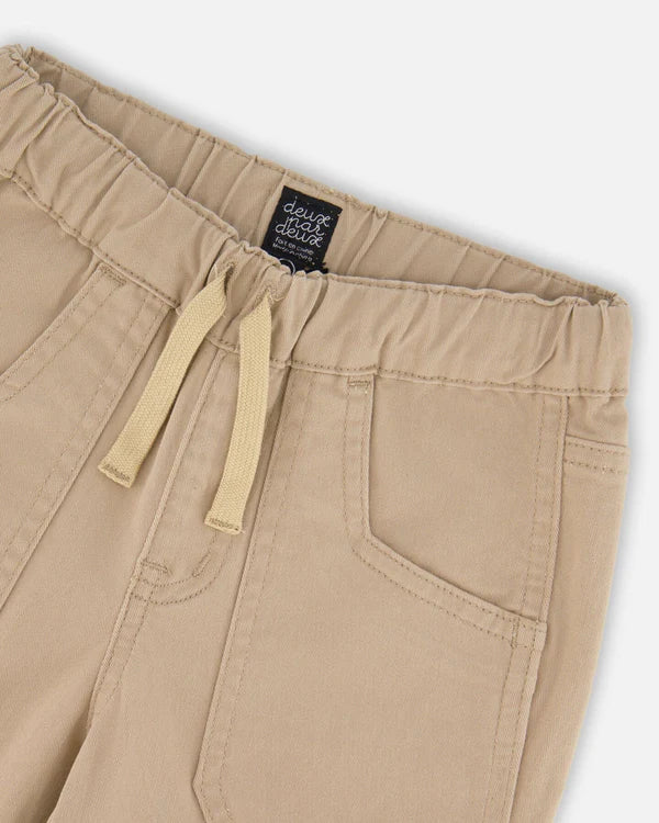 Tan Patch Jogger Pants
