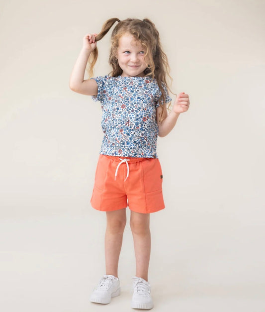 Girls Floral Ocean Tee