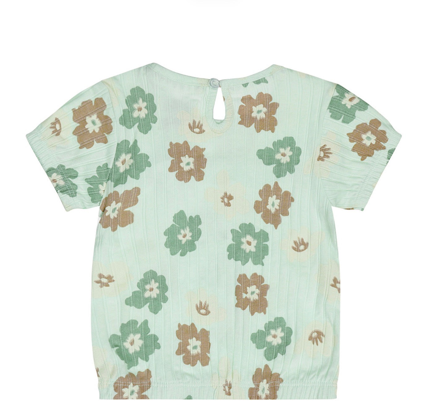 Girls Floral Aqua T-Shirt