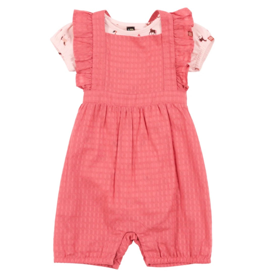 Red Horses Two Piece Bodysuit Set