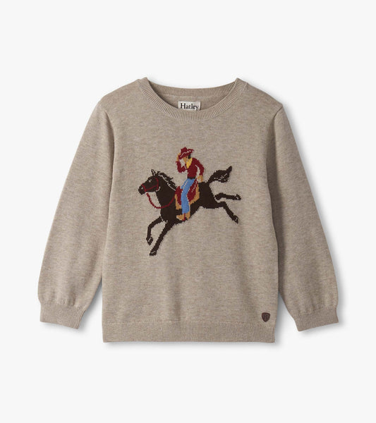 Cowboy crew neck sweater