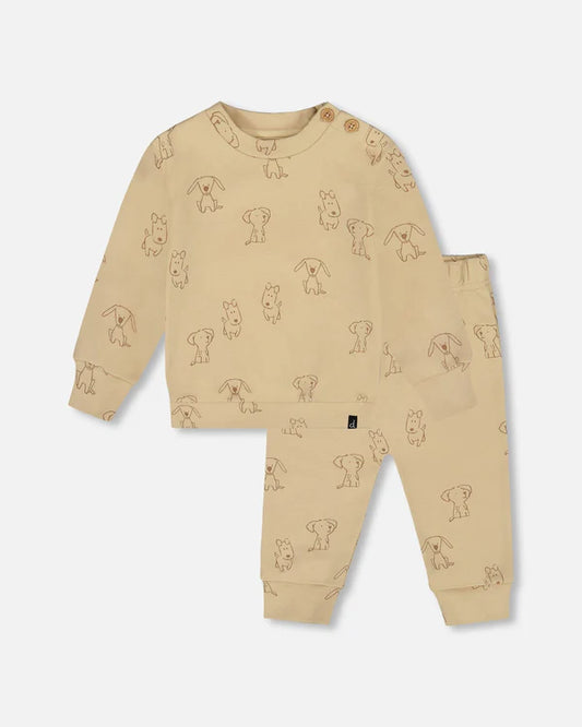 Puppy Print Baby Lounge Set