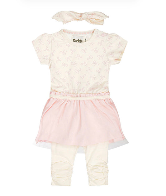 3 Piece Dress set With Headband