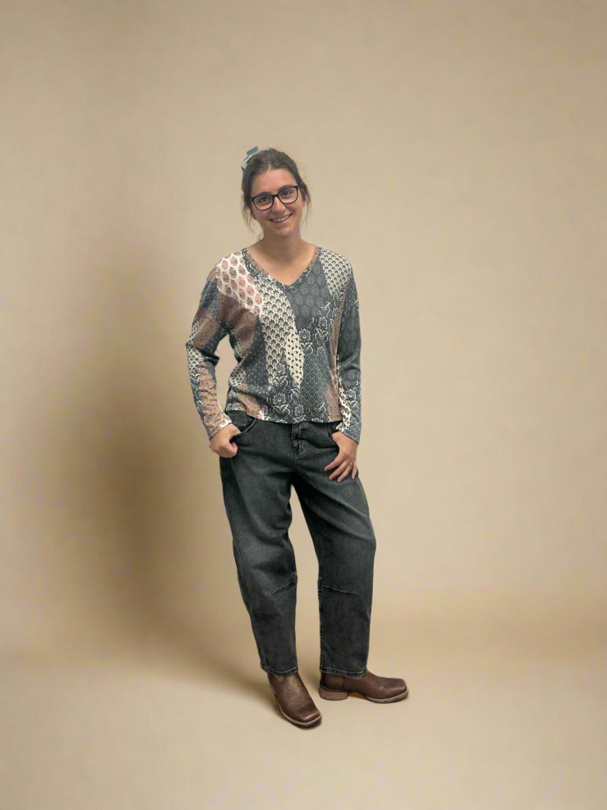 Audrey Girlfriend Barrel Jeans