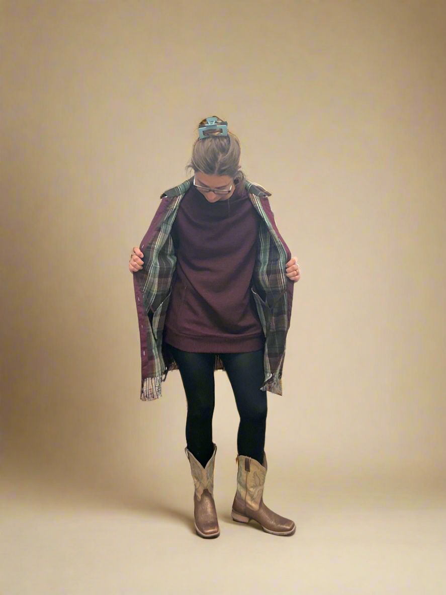 Plaid Fringe Shacket