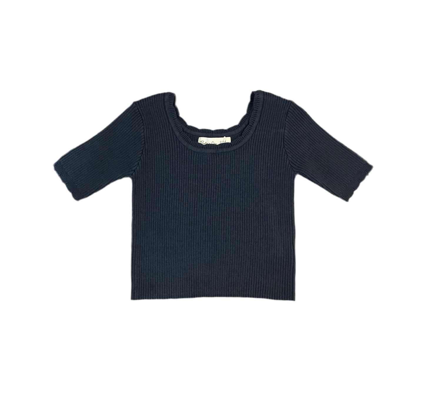 Ribbed Scallop Tee
