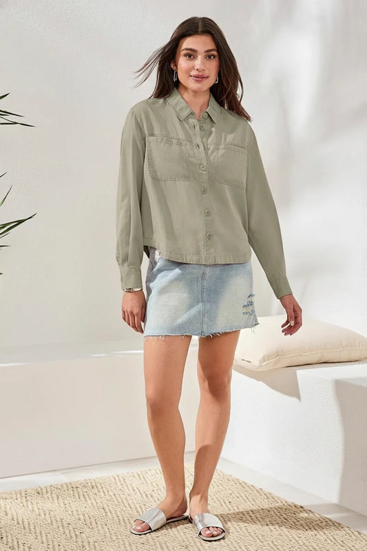 Flowy Button Up Overshirt