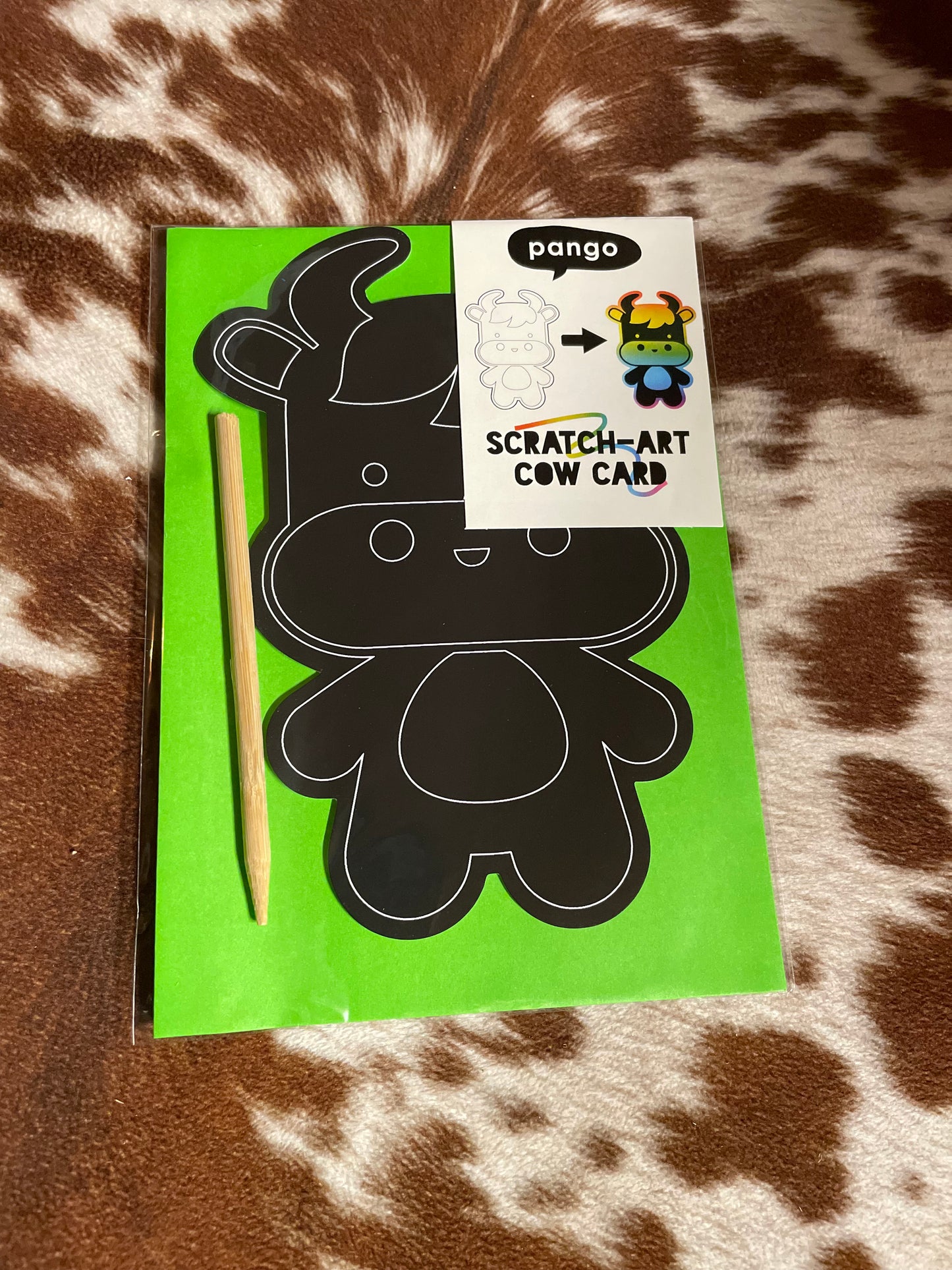 Scratch Art Card cow + unicorn
