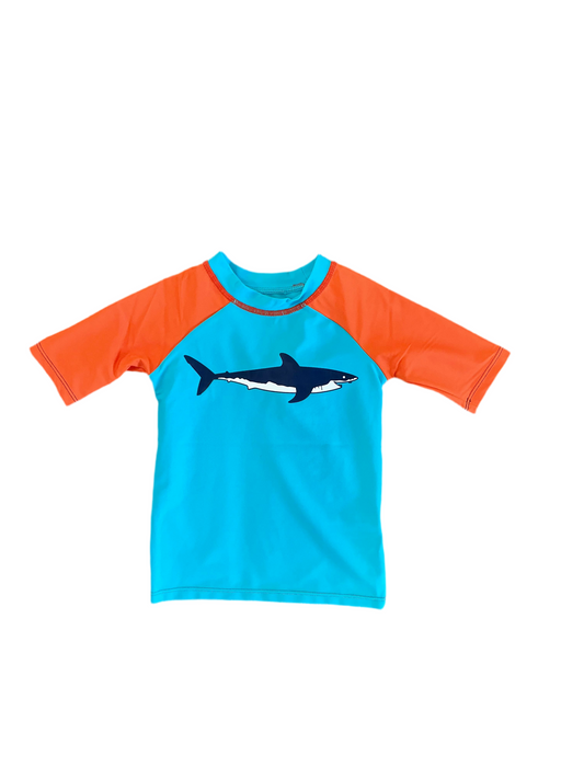 Shark Short-Sleeve Swim Top