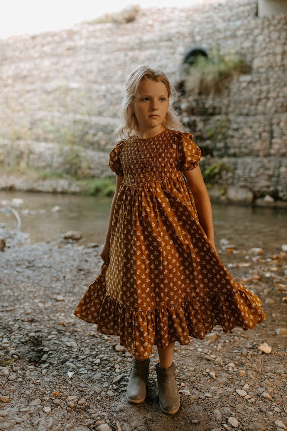 Lydia Dress Golden Fleur