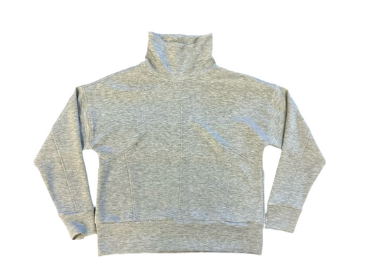 Heather Grey Funnel Neck Pullover