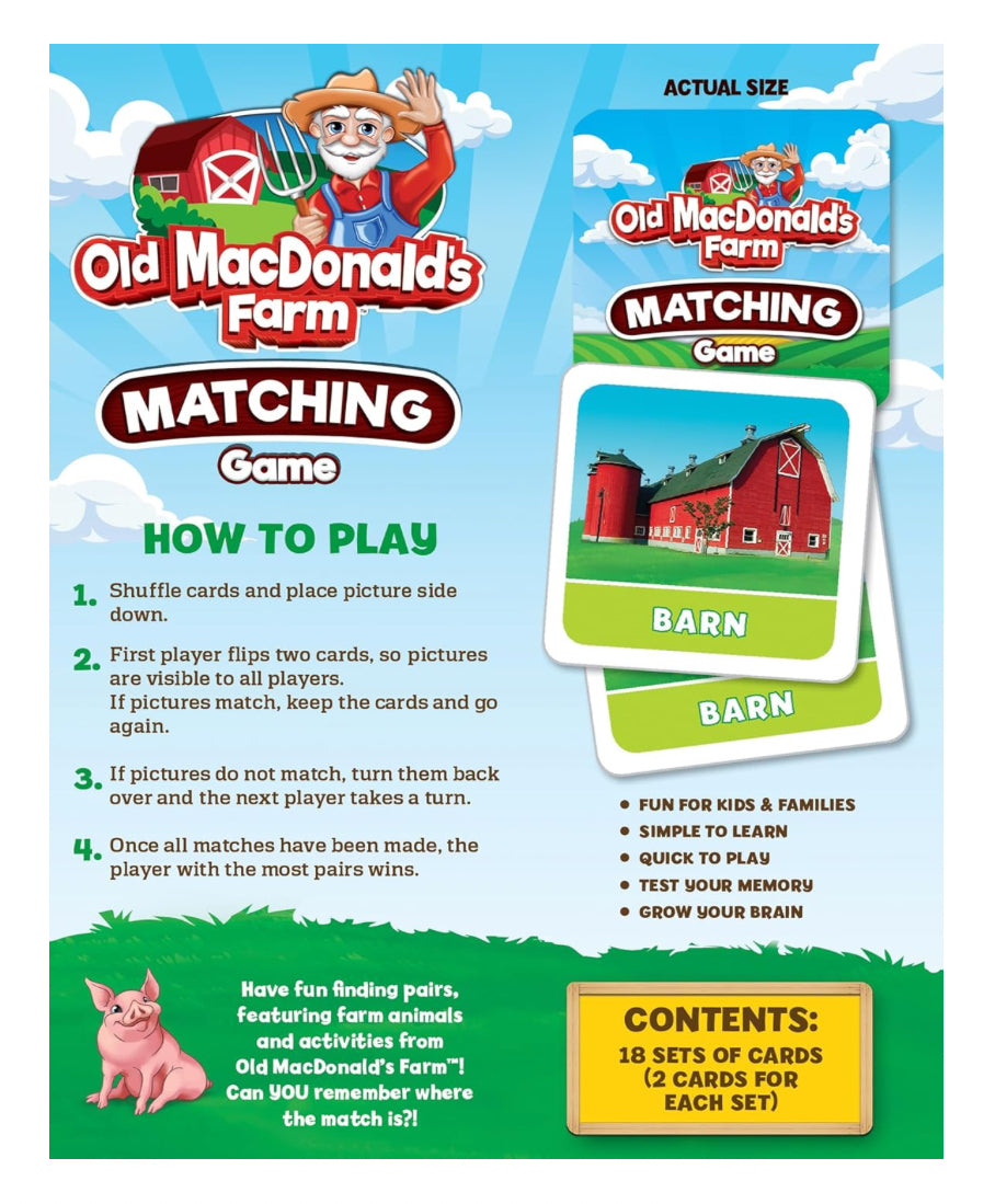 Old Macdonald’s Farm Matching Game