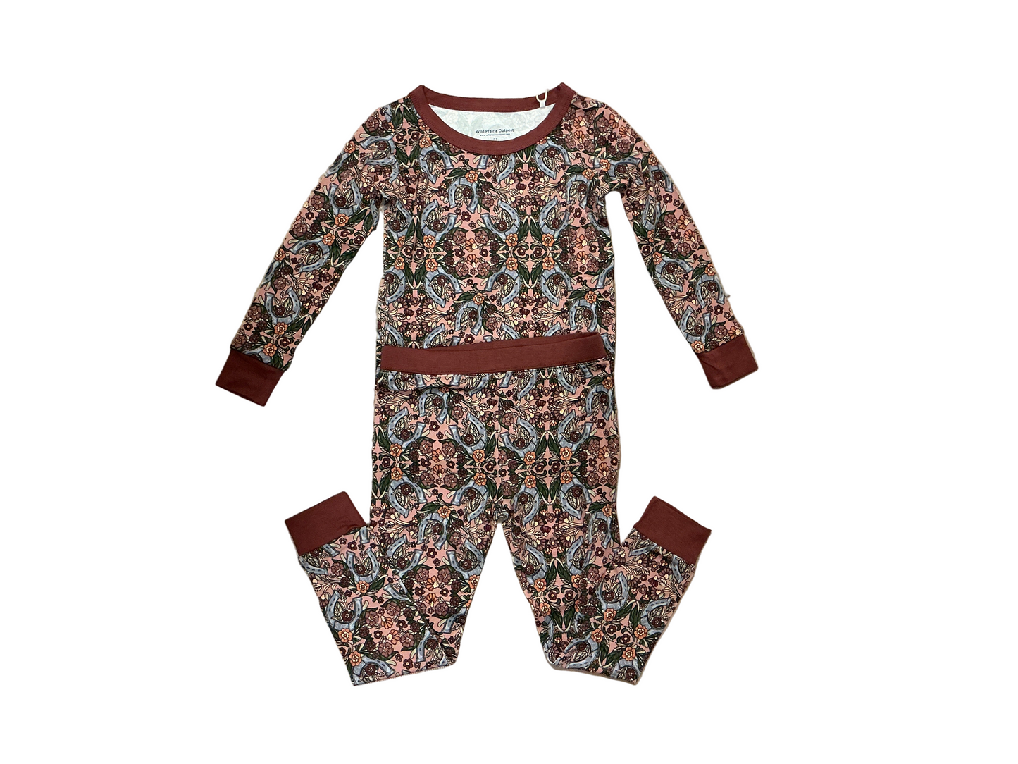 Floral Horseshoe Bamboo Pajamas Set