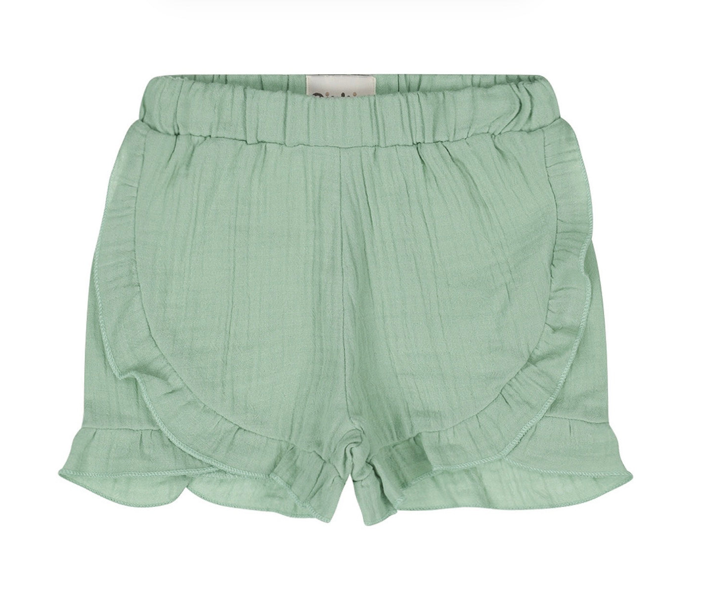 Girls Green Ruffle Shorts
