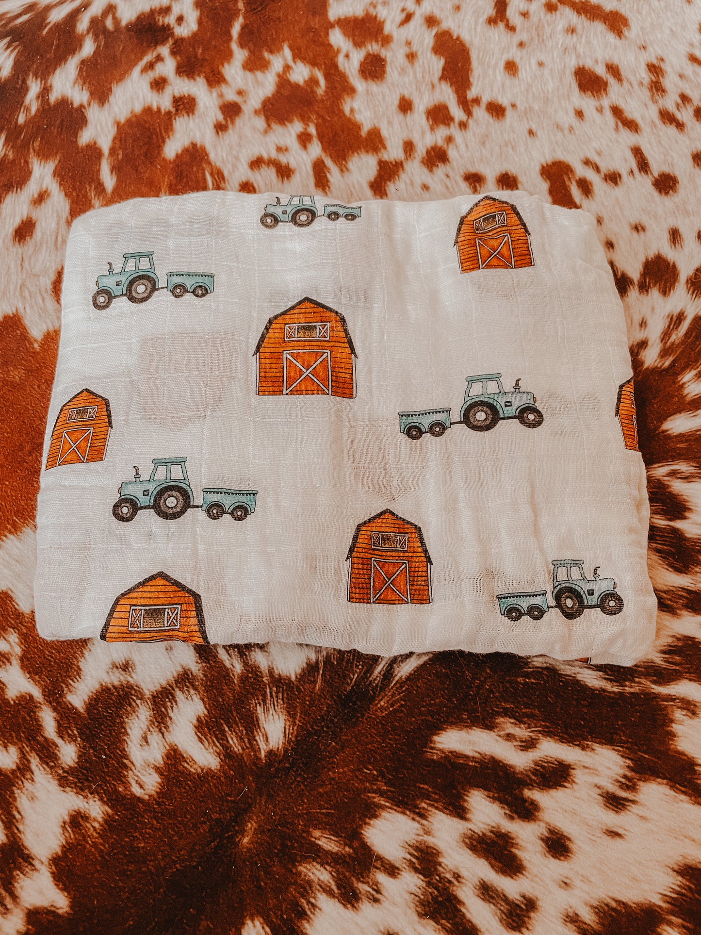 How we Roll (tractor + barn) swaddle