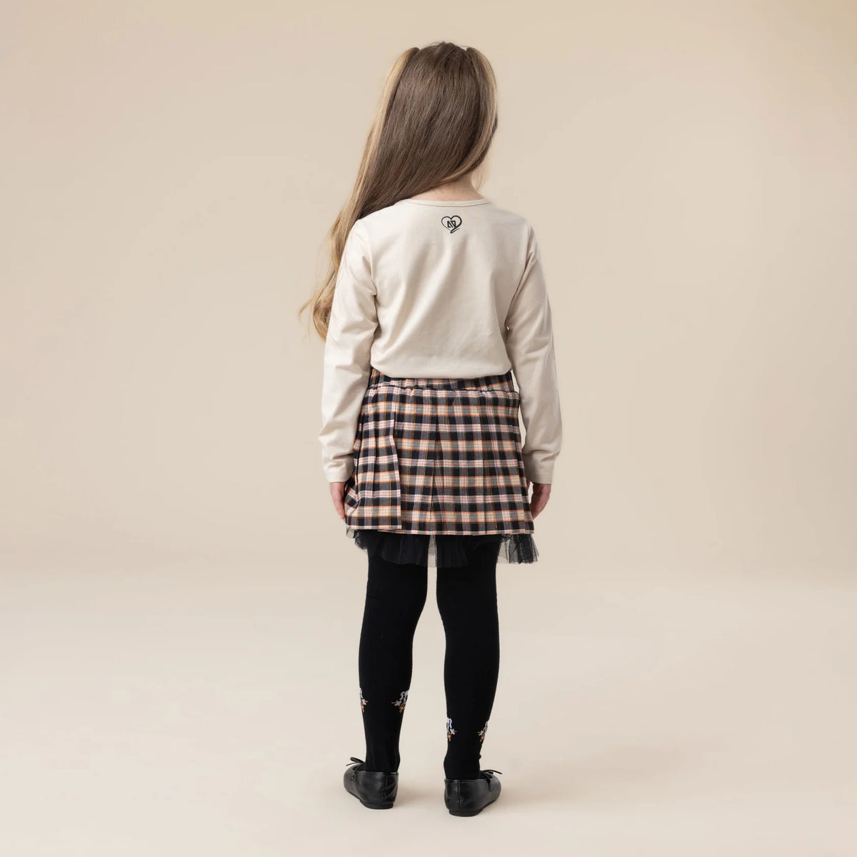 Girls Ivory Long Sleeve w/ Reversible Sequins