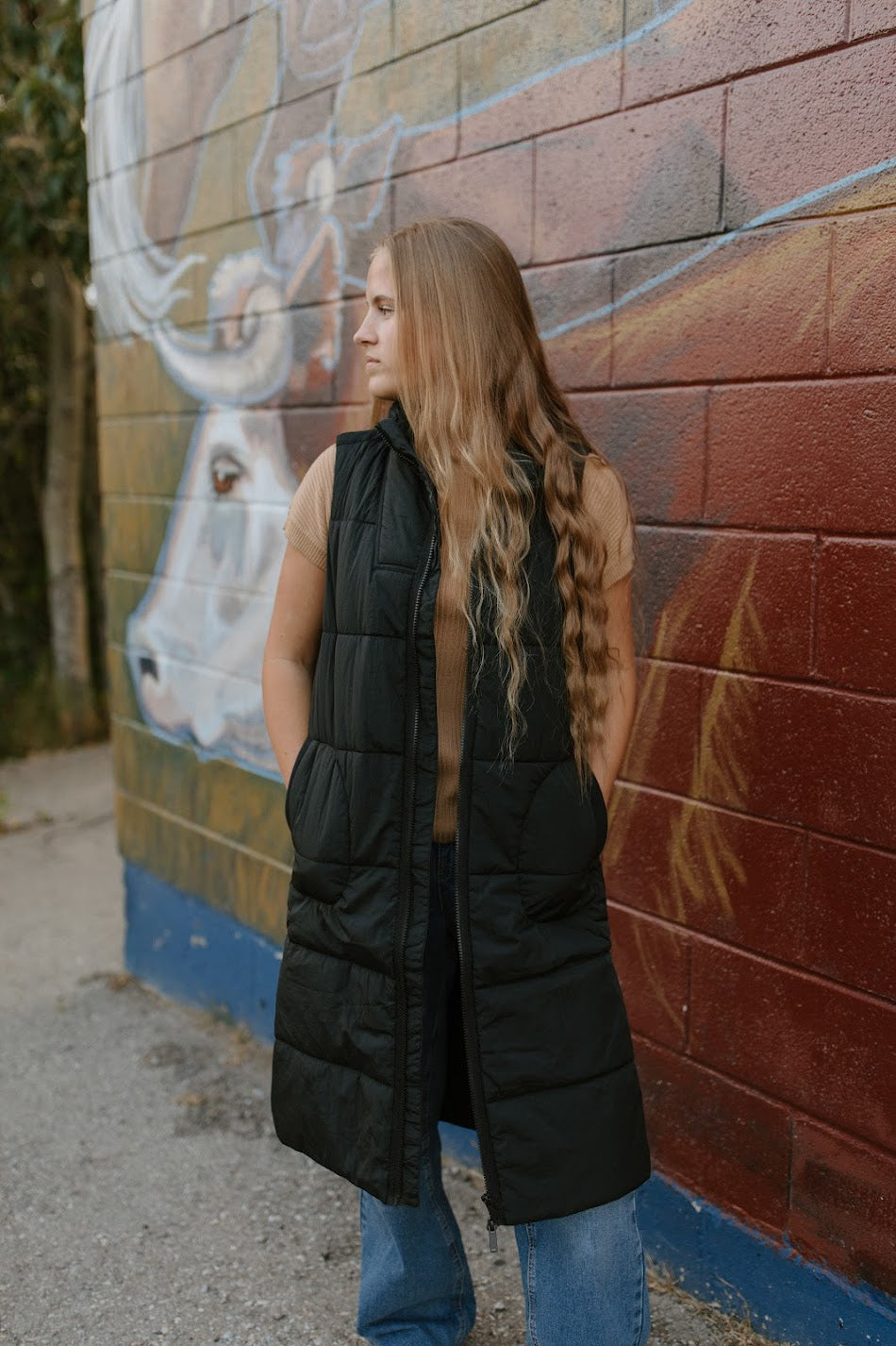 Long Quilted Puffer Vest