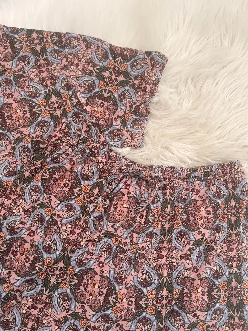 Western women’s pajamas luxury bamboo shorts set