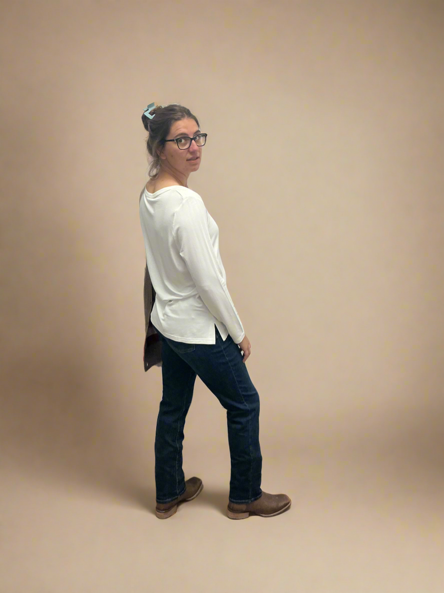 Basic Scooped Neck Layering Top