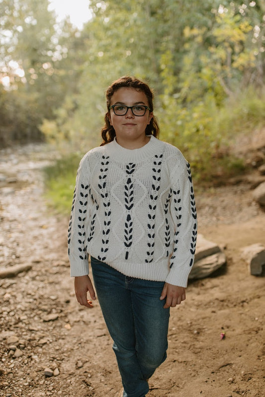 Moonstone Chunky Cable Knit Sweater