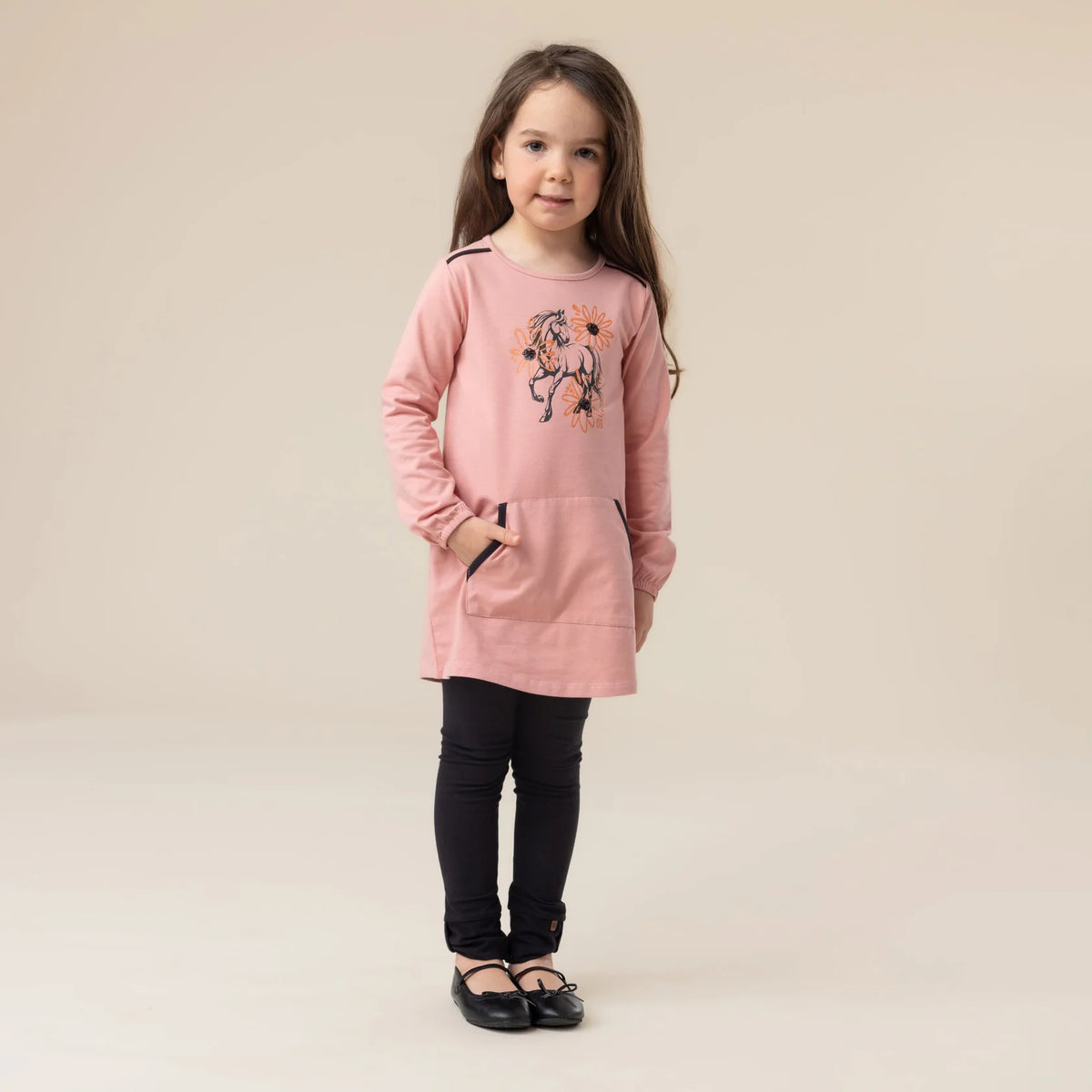 Girls Coral Horse Tunic