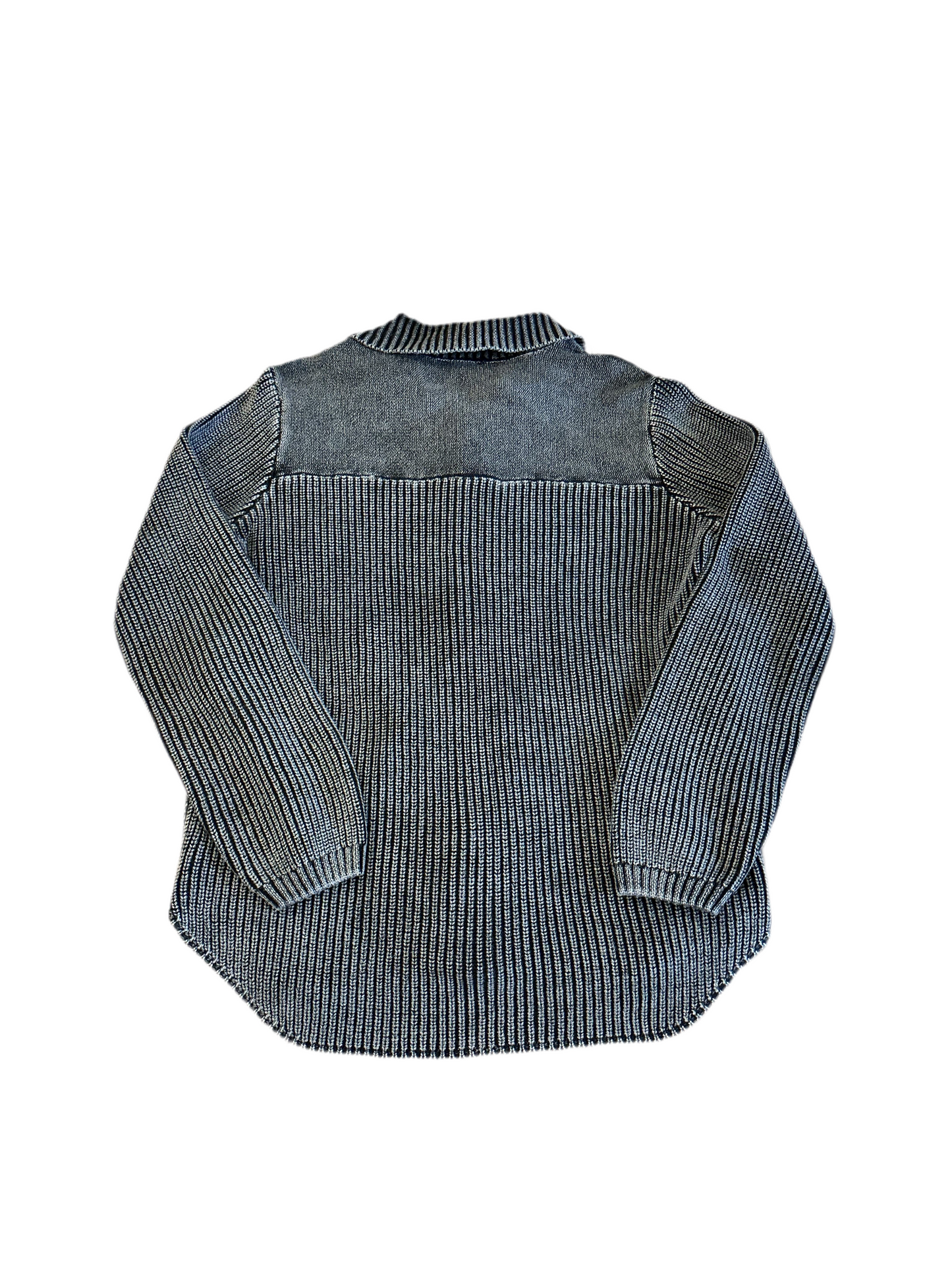 Black Wash Fisherman Sweater