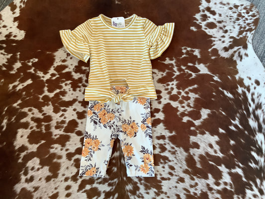 Girls yellow summer set