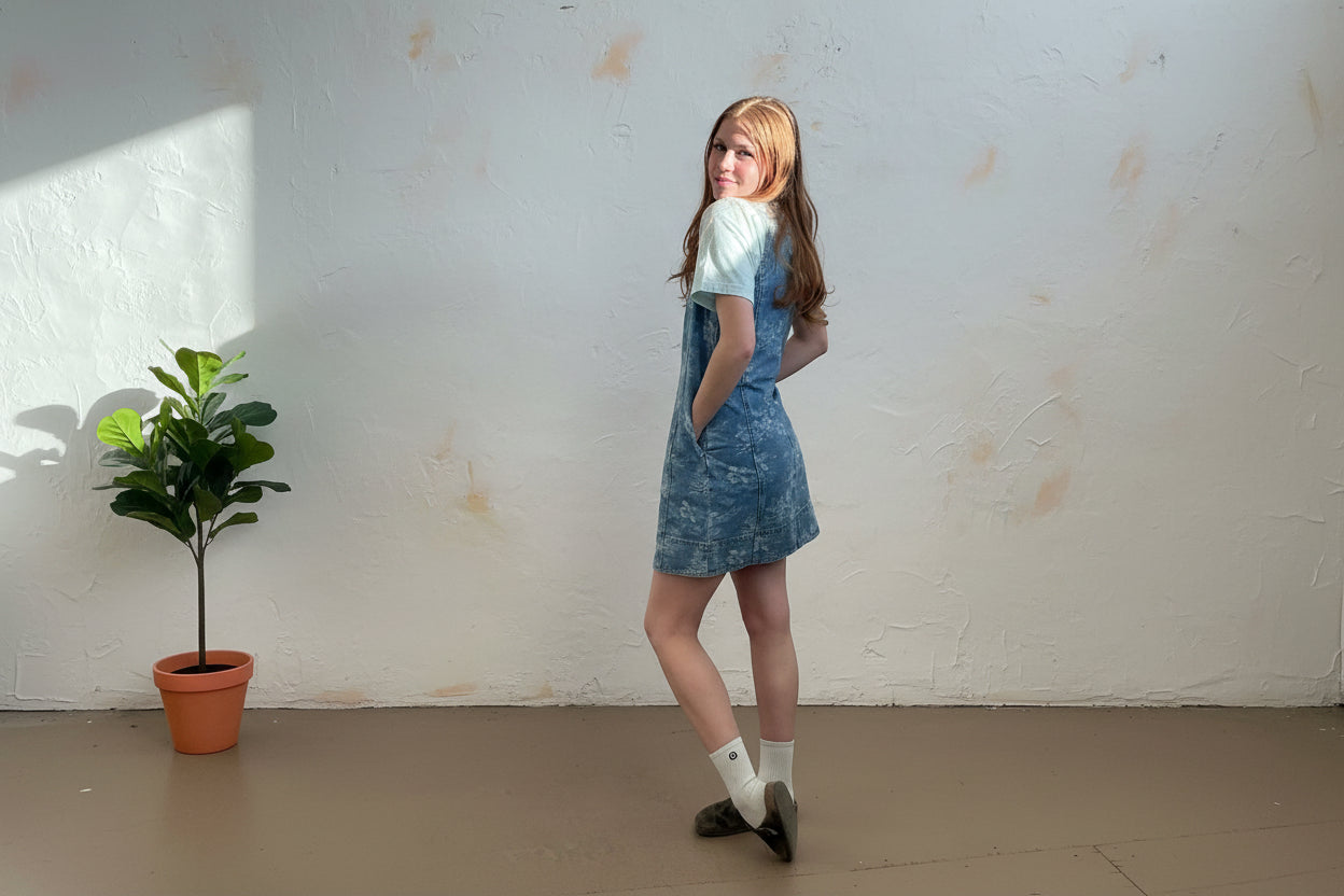 Hydrangea Denim Dress