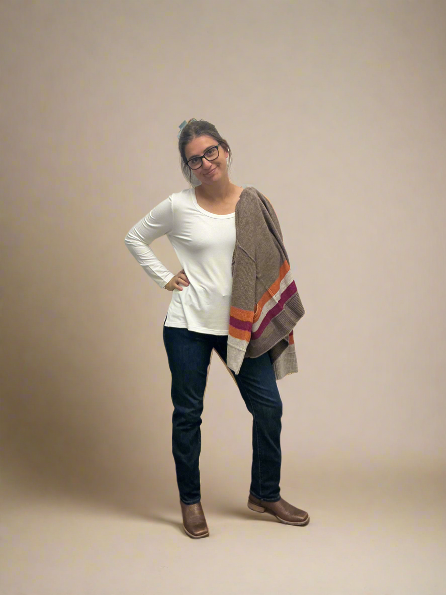 Basic Scooped Neck Layering Top