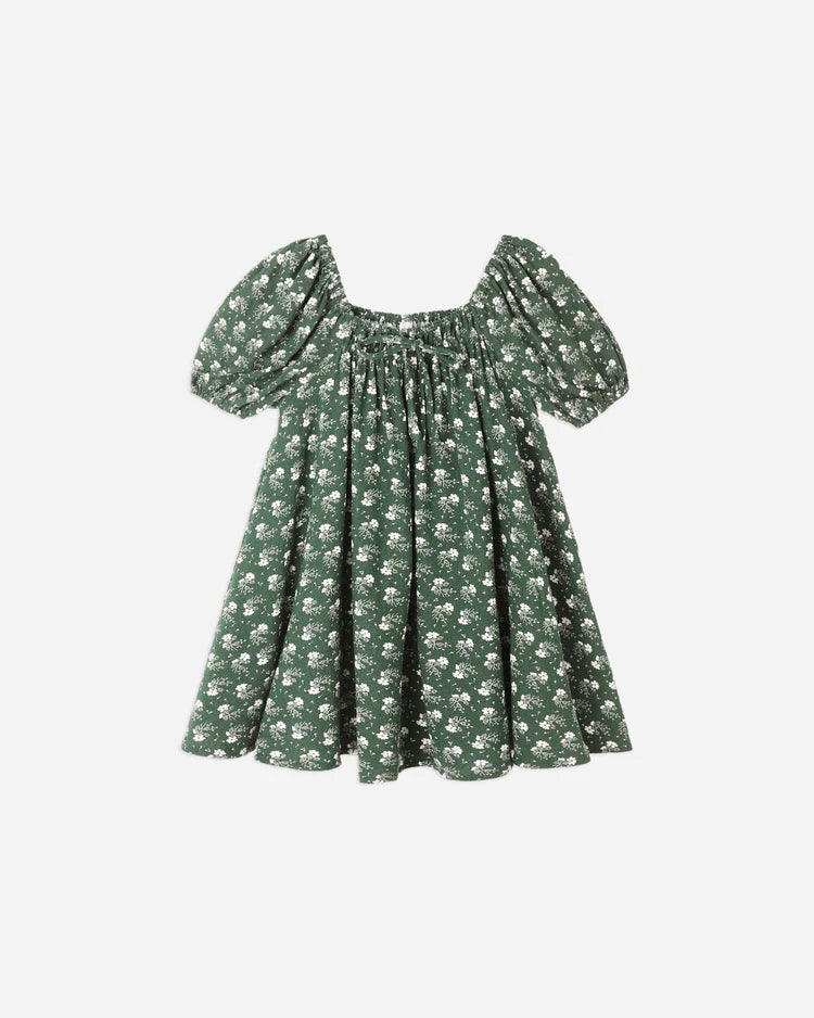 Green Ditsy Mini Dress