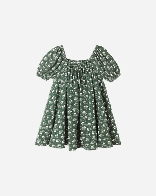 Green Ditsy Mini Dress