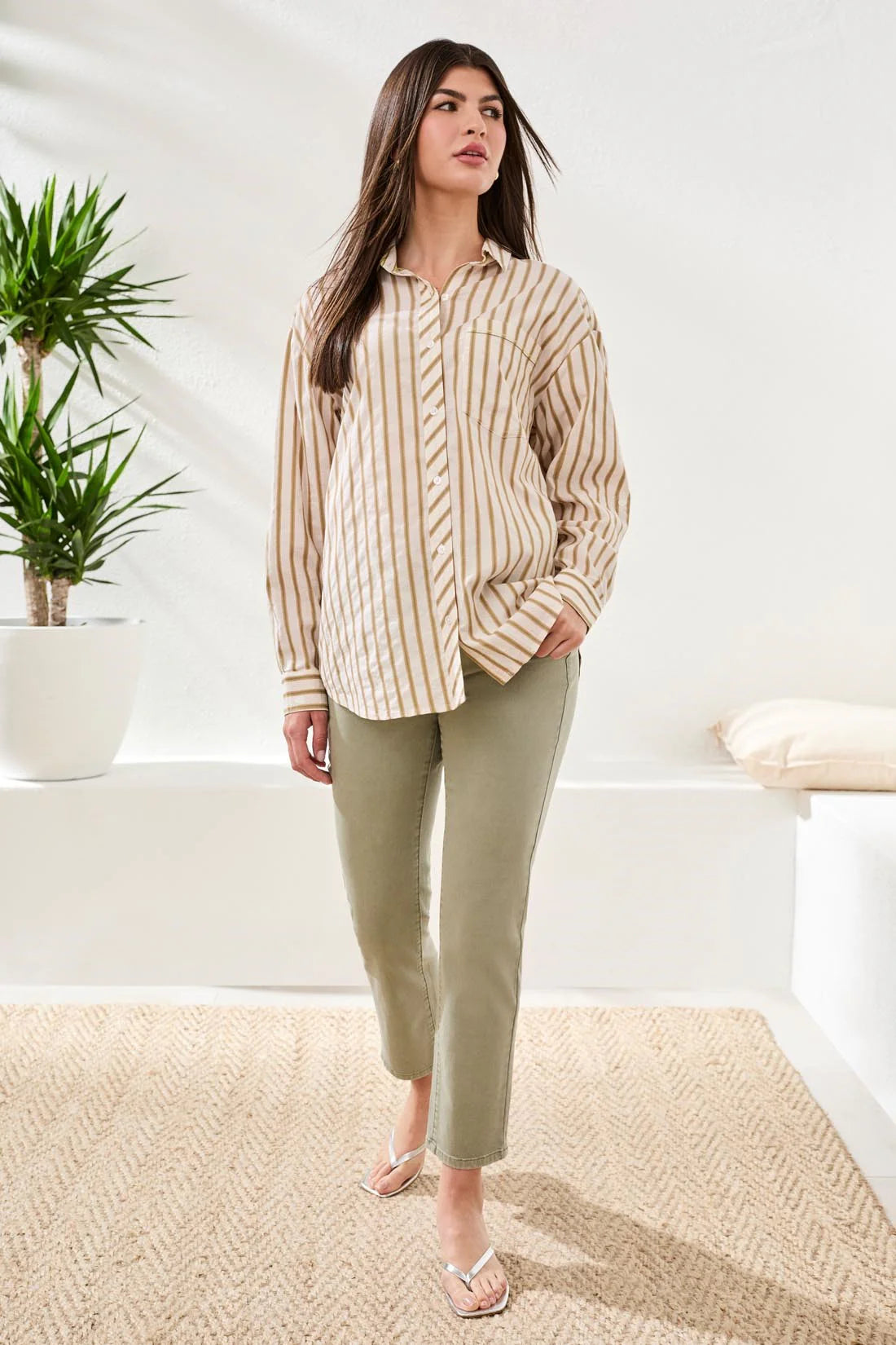 Rolled Sleeve Button Up