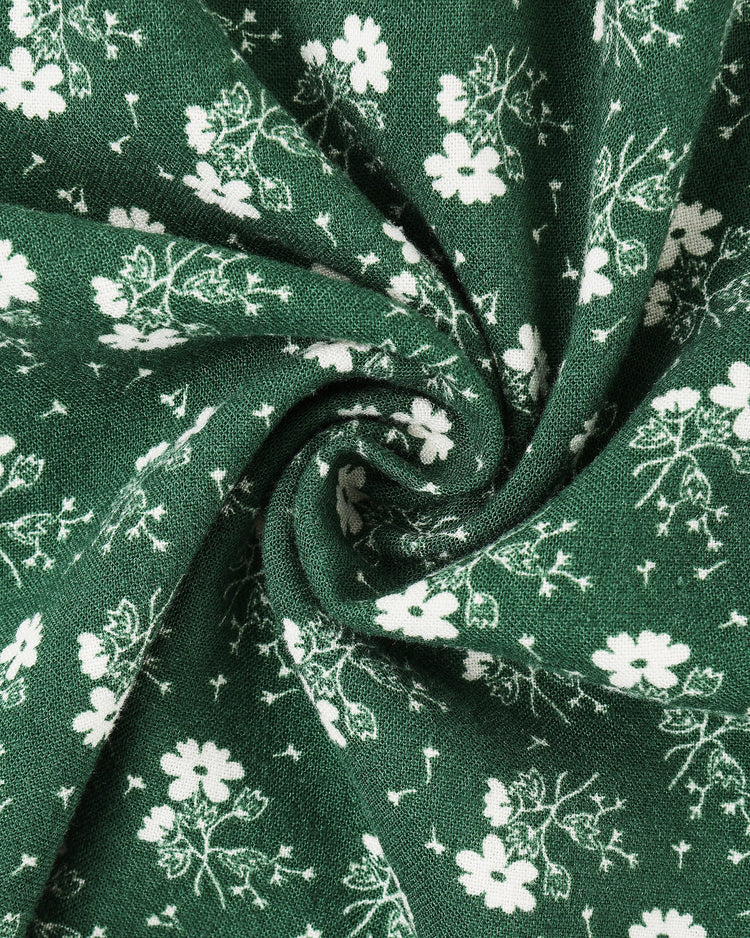 Green Ditsy Mini Dress