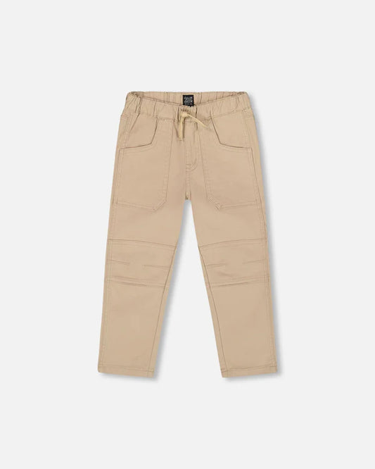 Tan Patch Jogger Pants
