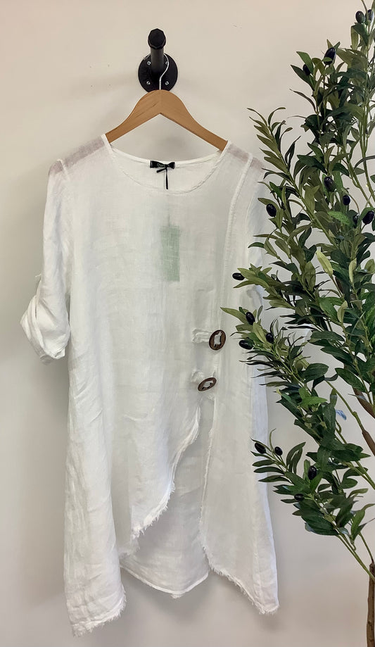 White Tunic  Linen Top