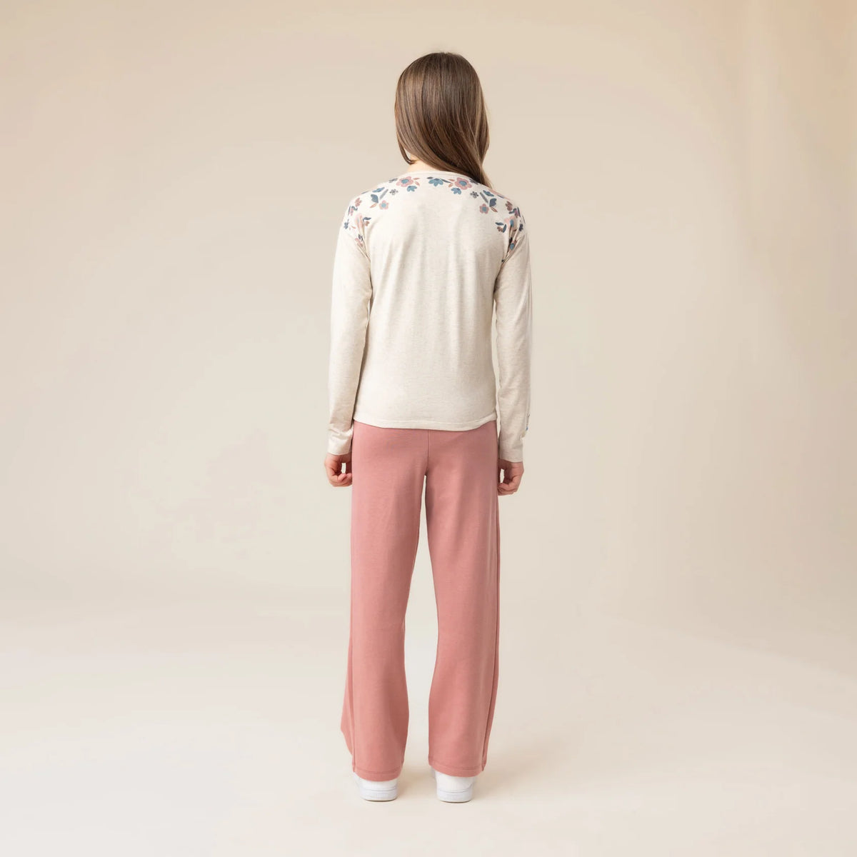 Girls Beige Long sleeve T-shirt