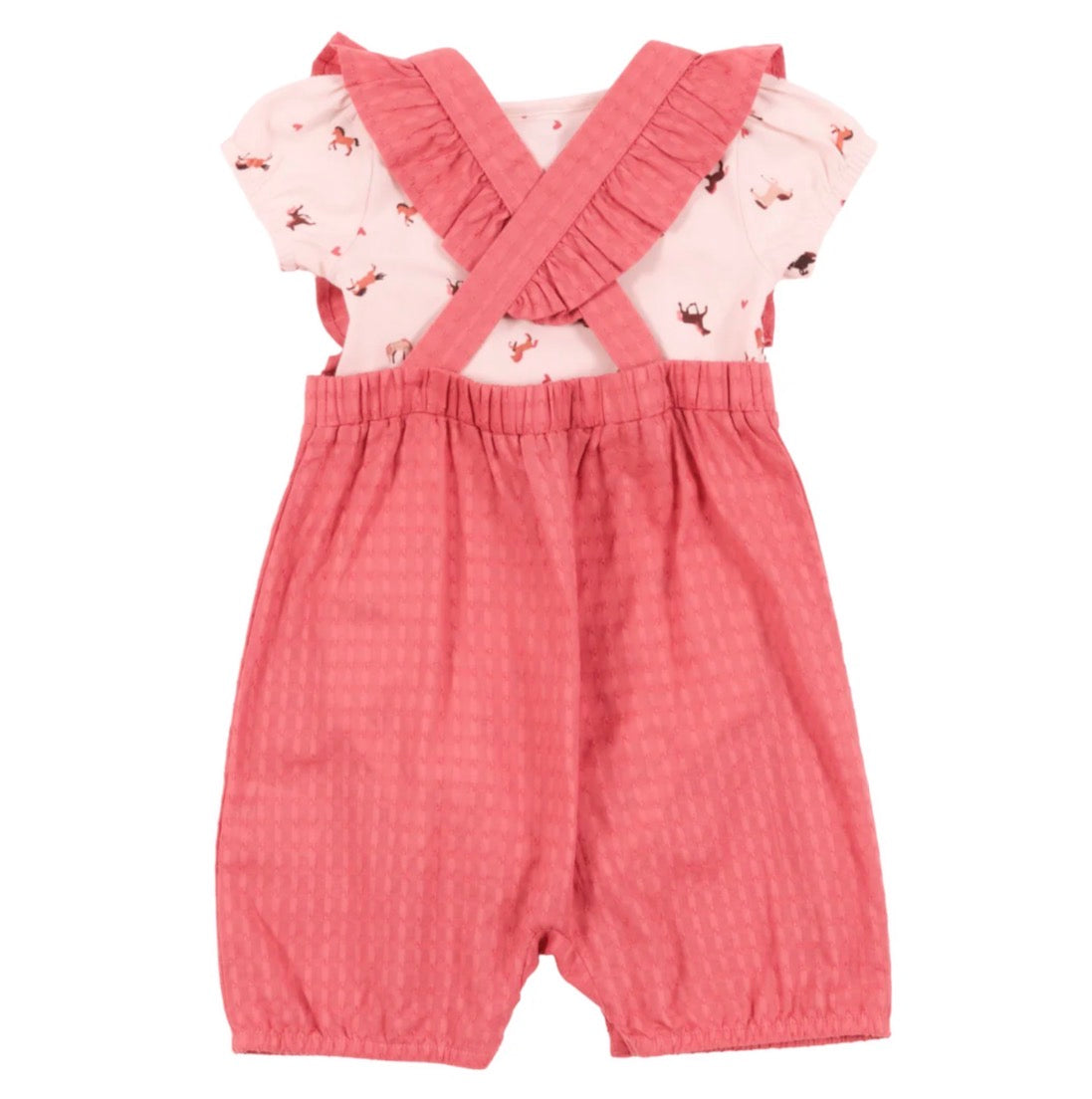 Red Horses Two Piece Bodysuit Set