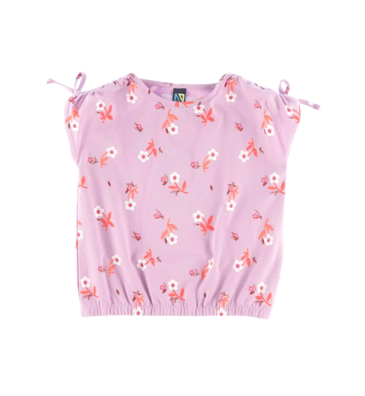 Girls Lilac Floral T-Shirt